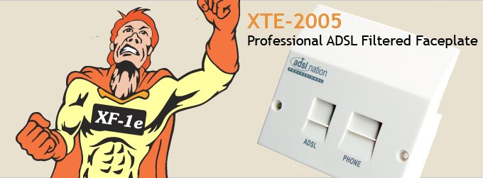 XTE-2005 Professional ADSL Filtered Faceplate